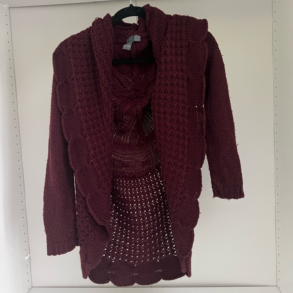 Cozy Burgundy Cardigan
